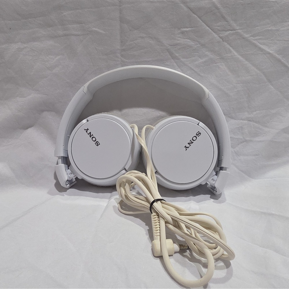 4D Sony MDR-ZX110 ZX‎ Series Wired On-Ear Headphones White 3.5mm Jack